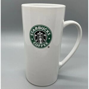 Starbucks‎ Coffee Mug Thin 2008 Green Siren Mermaid Logo 14 Ounces